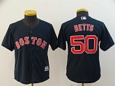 Youth Red Sox 50 Mookie Betts Navy Cool Base Jersey,baseball caps,new era cap wholesale,wholesale hats